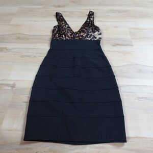 Maria Bianca Nero Women‎ S Dress Bodycon Bandage Mini Animal Print Top